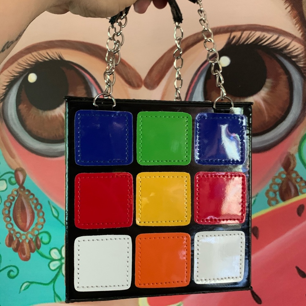 Rubiks revenge cube PU handbag